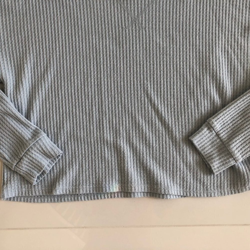Charlotte Russe Waffle Knit Pale Blue Crop Top Size L - Picture 5 of 5